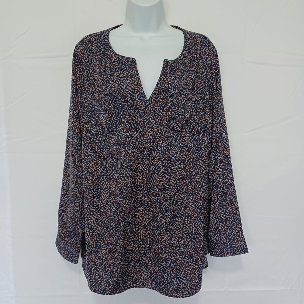CJ Banks women‎ top tunic blue v neck sz 1X